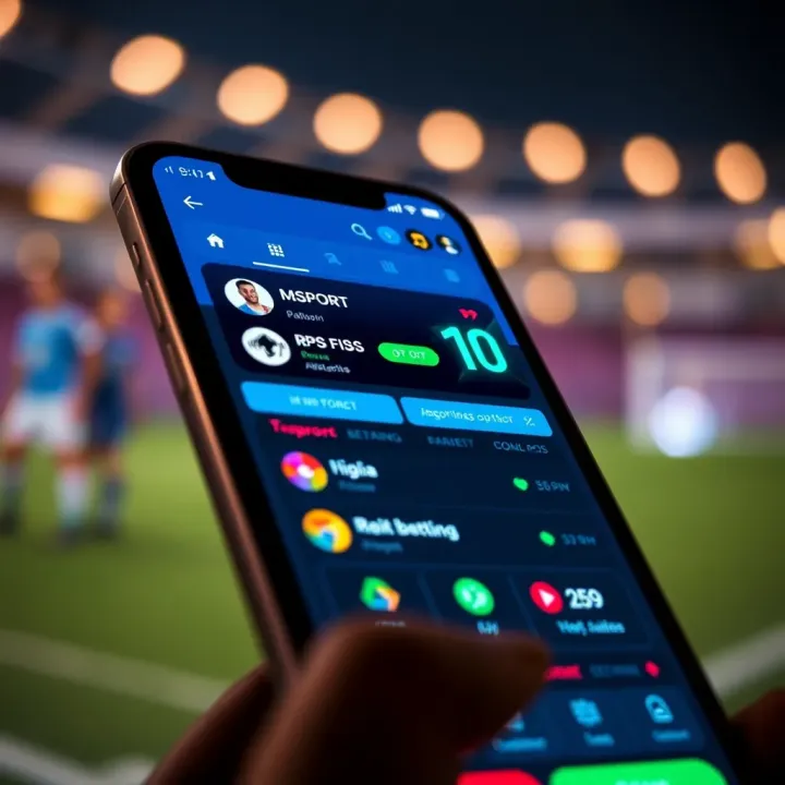 User interface showcasing MSport sports betting options with live odds and match schedules