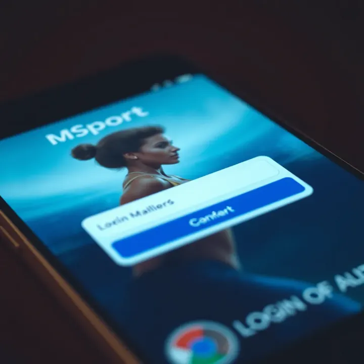 User interface showing MSport Ghana platform with easy login and betting options