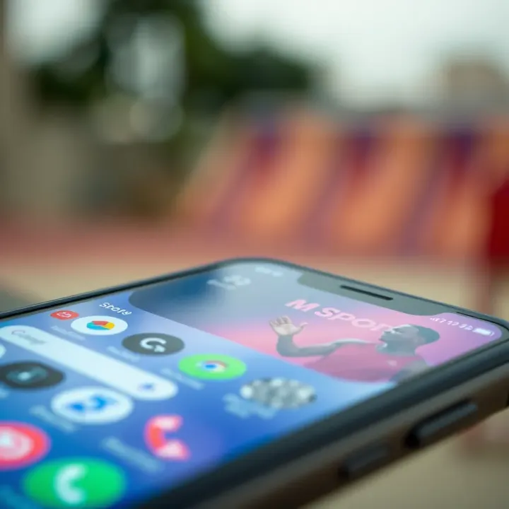Feature phone with signal strength and network icons optimized for better MSport connectivity