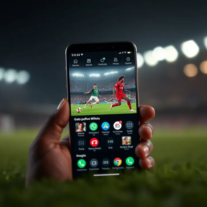Conceptual representation of lawful online streaming with a digital padlock overlay on sports content