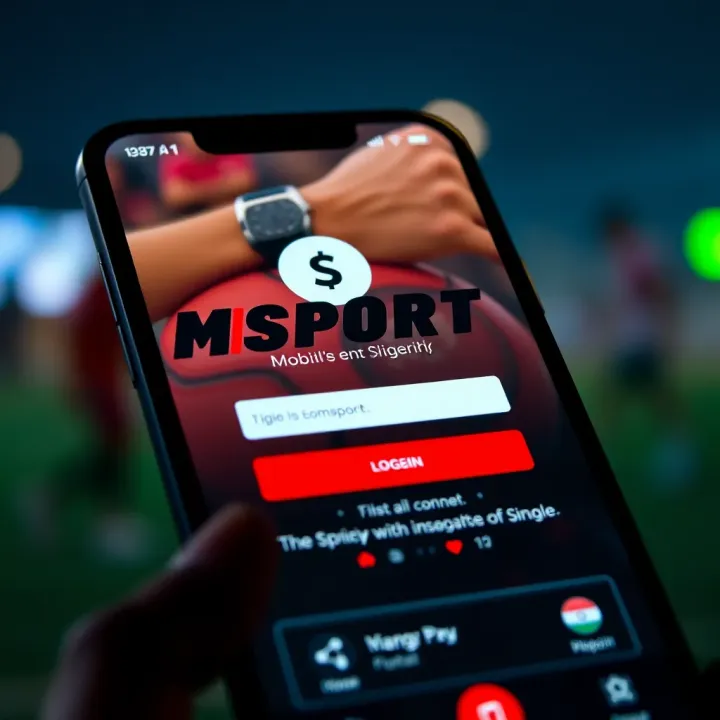 Screenshot of Mobile MSport app menu displaying options for account navigation