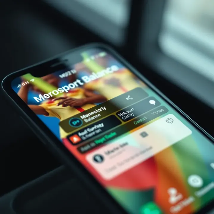 Mobile phone displaying USSD code dial for checking Msport balance on MTN network