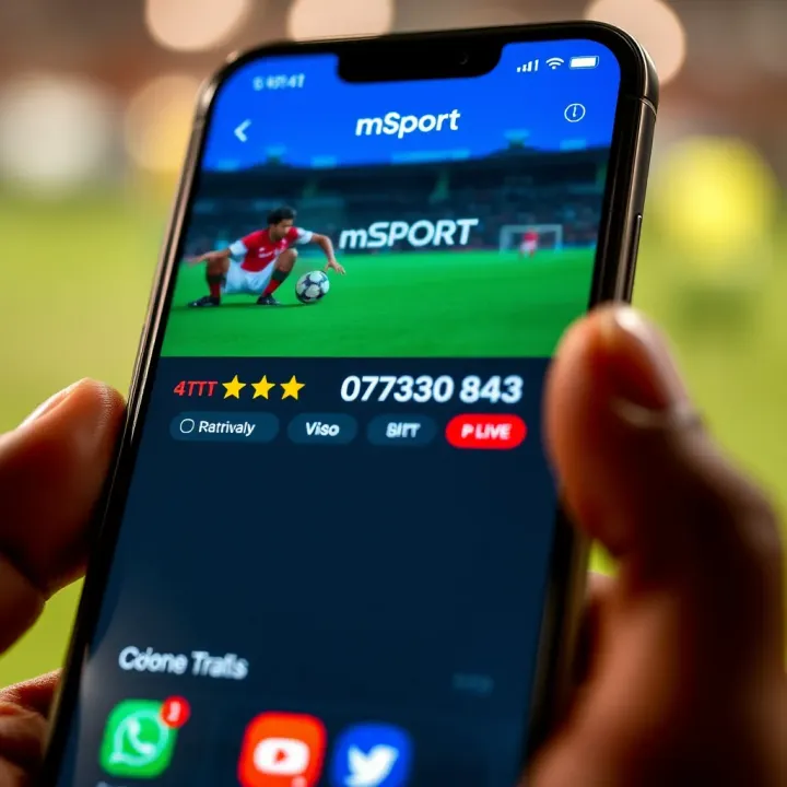 Smartphone showing successful mSport account creation confirmation