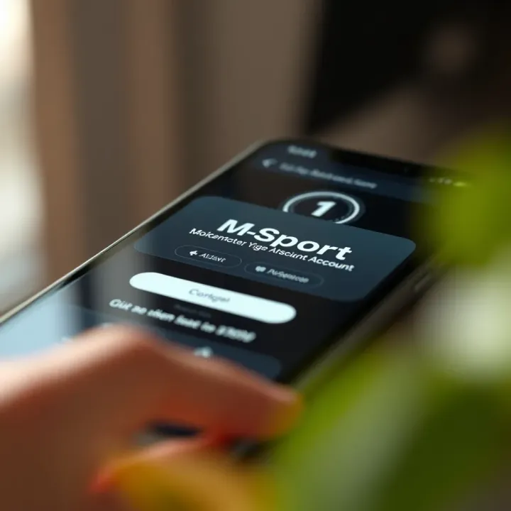 User entering login credentials on a smartphone for mSport account access