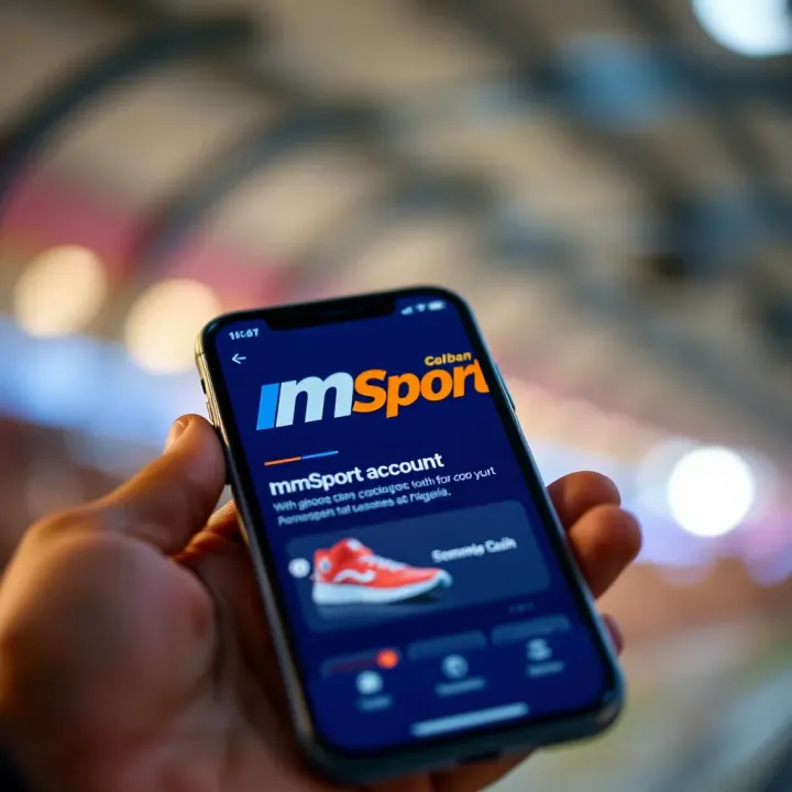 Mobile phone screen displaying the mSport registration page with Nigerian flag icons