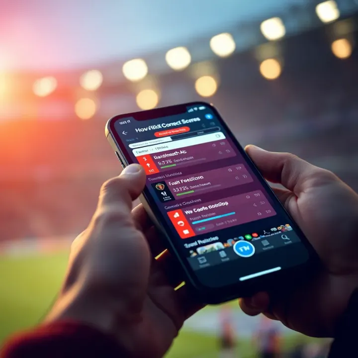 Graph showing football match statistics and score prediction trends
