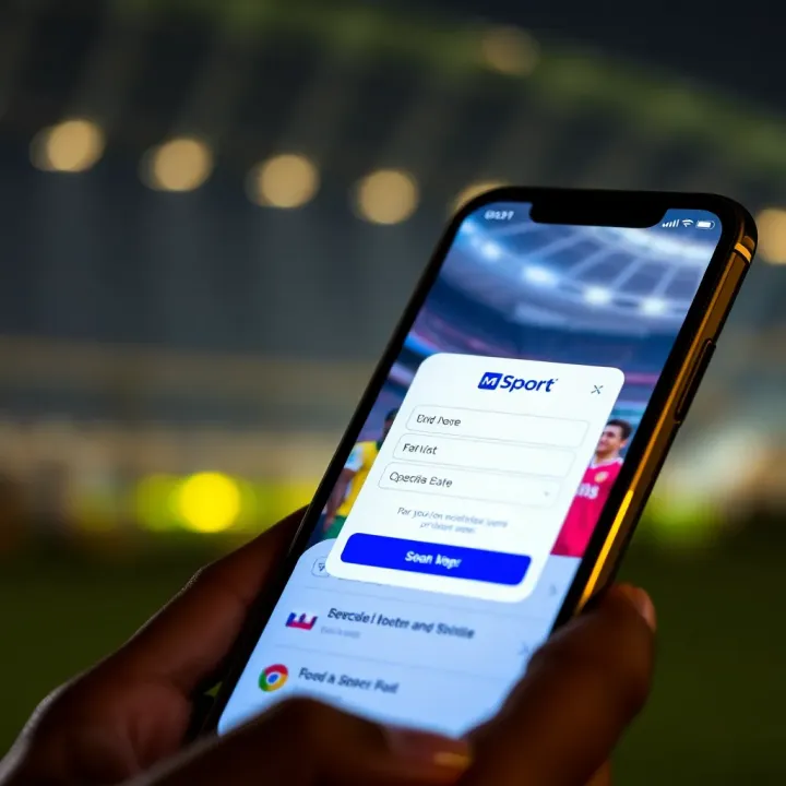 User entering login details on Lite Msport platform on a smartphone in Nigeria