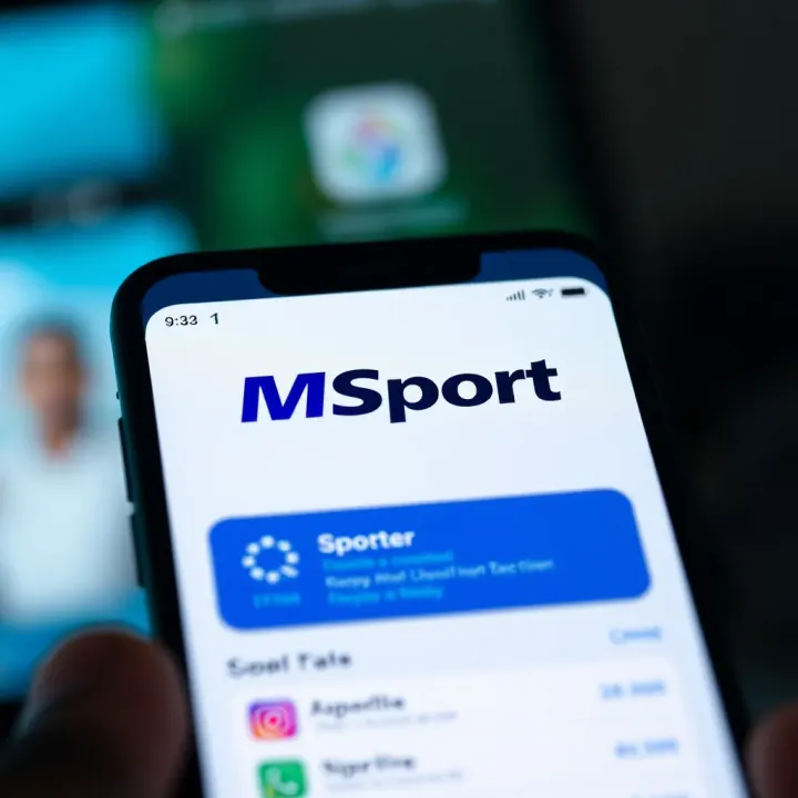 Mobile screen showing MSport app with account verification confirmation