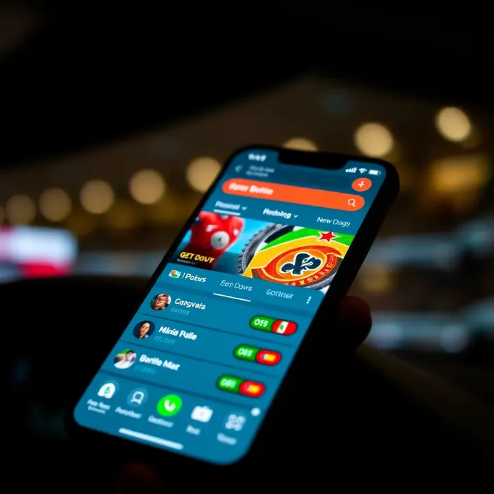 Mobile phone screen displaying deposit and withdrawal options available on mSport betting app