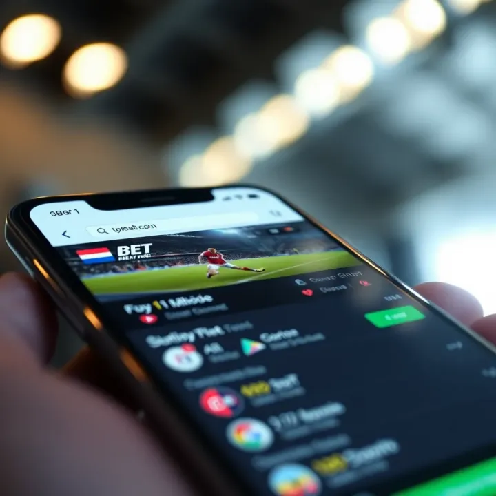 Mobile device displaying Msport Bet NG login screen with Nigerian flag in background
