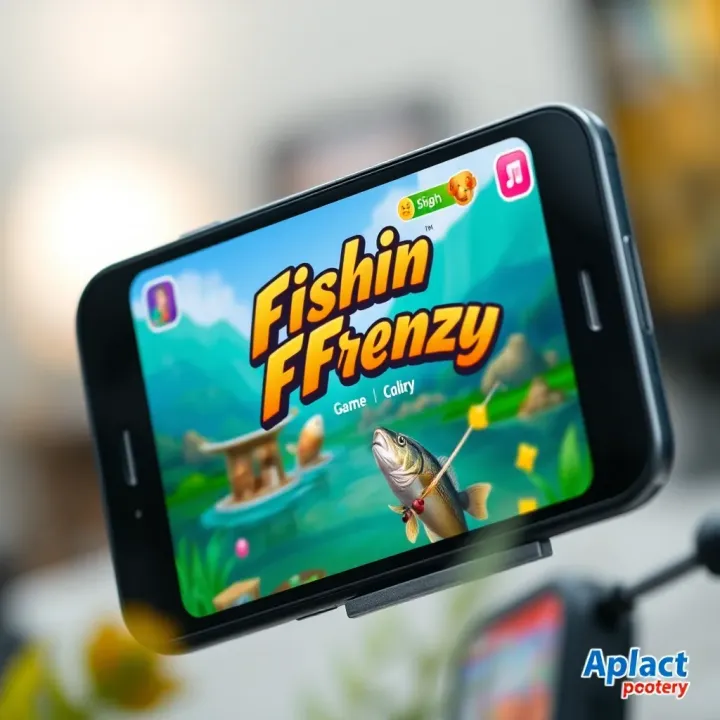 User interface displaying fishing gear options and gameplay statistics in MSport Fishin Frenzy