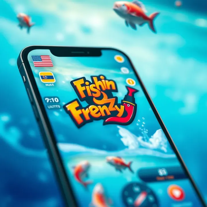 Virtual fishing scene showcasing a vibrant lake with detailed water reflections and lush greenery