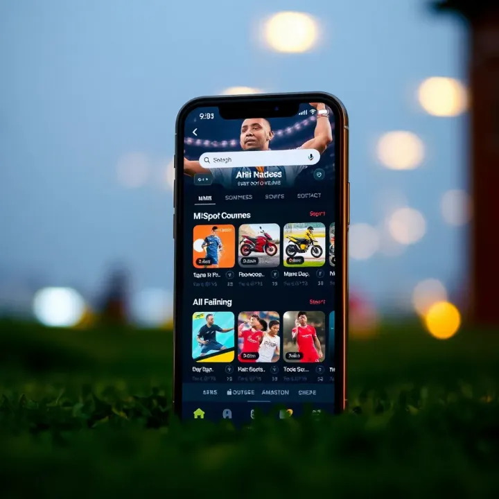 Mobile phone displaying the MSport Mini App interface with live sports updates