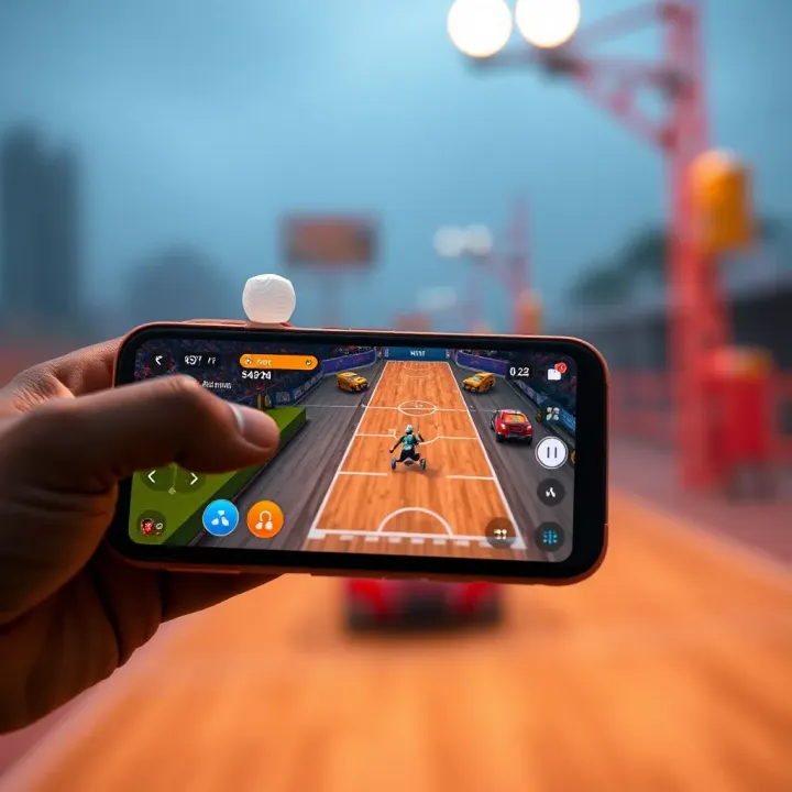 Colorful game scene with vibrant candy-themed elements and dynamic gameplay interface