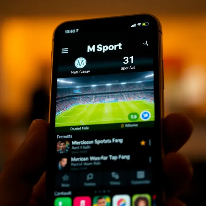 Various devices including smartphone and tablet showing Msport app download screen