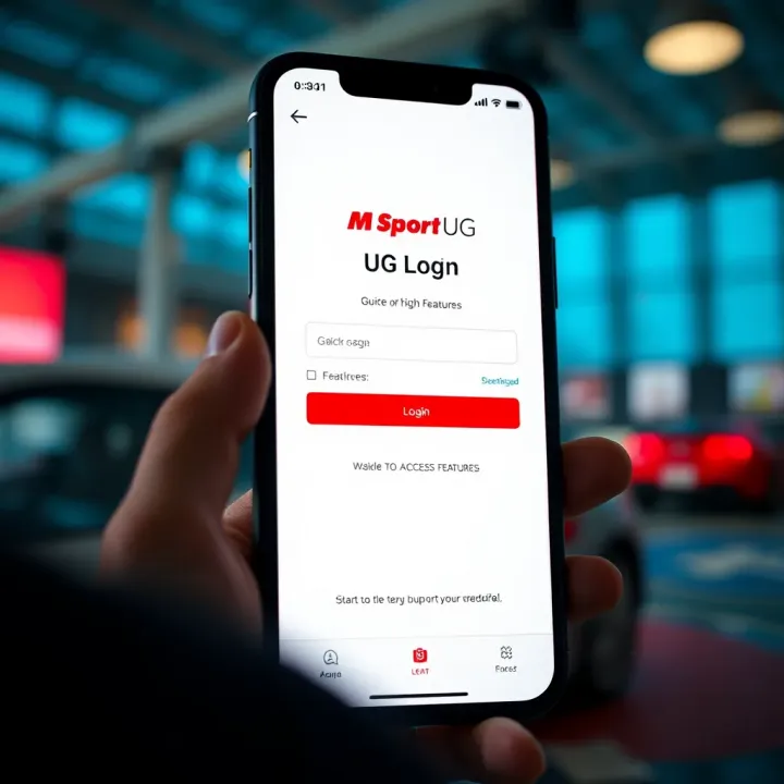 User interface of MSport UG login portal showing fields for username and password