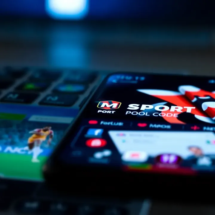 Illustration of a smartphone showing trusted websites for checking Msport Pool Codes alongside sports icons like football and basketball