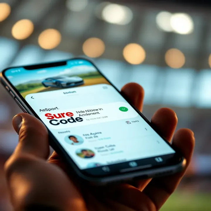 Visual Guide to MSport Sure Code in Nigerian Sports Betting Illustration of a mobile phone displaying sports betting odds with a highlighted sure code