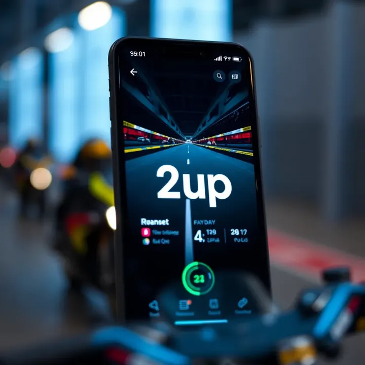 Two motorcyclists riding together on a racing track demonstrating teamwork and coordination